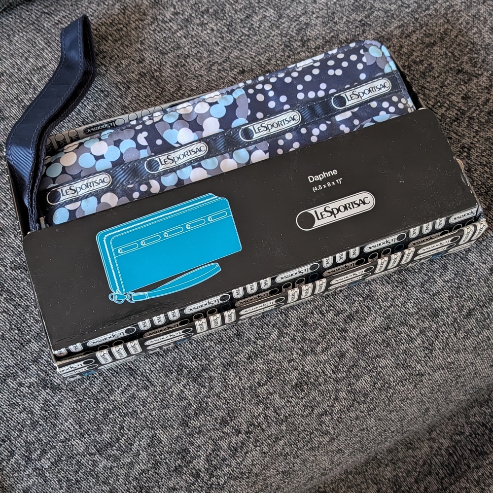 LeSportsac Blue Polka Dot Wallet - NWT
